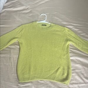 Massimo Dutti Men's Mustard Crewneck Sweater